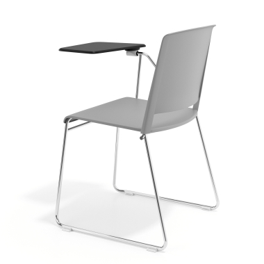 chair with writing tablet gray with writing tablet fabric no armrests 5