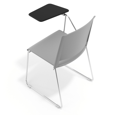 chair with writing tablet gray with writing tablet fabric no armrests 7