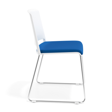 visitor chair blue without arms upholstered fabric no armrests 4