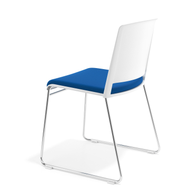 visitor chair blue without arms upholstered fabric no armrests 6
