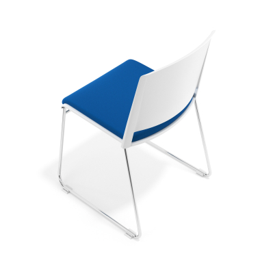 visitor chair blue without arms upholstered fabric no armrests 7