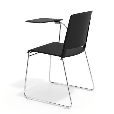 chair with writing tablet black with writing tablet fabric no armrests 5