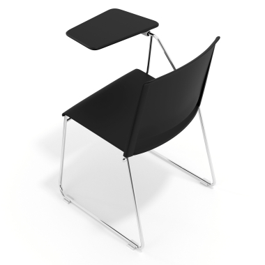 chair with writing tablet black with writing tablet fabric no armrests 7