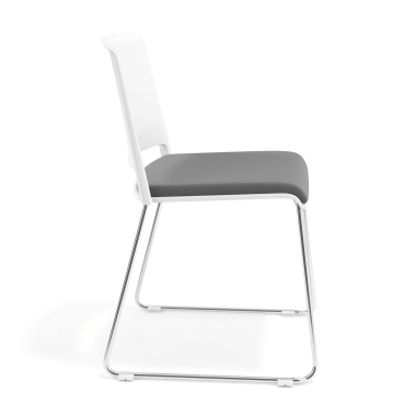visitor chair gray without arms upholstered fabric no armrests 3
