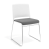 Upholstered chair Hest with writing tablet