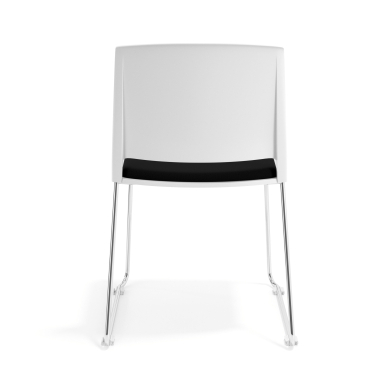 visitor chair white black without arms upholstered fabric no armrests 4
