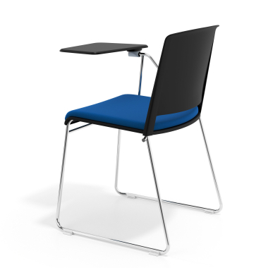 chair with writing tablet black blue with writing tablet upholstered fabric no armrests 5