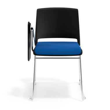 chair with writing tablet black blue with writing tablet upholstered fabric no armrests 6