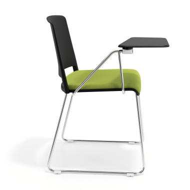 chair with writing tablet green with writing tablet upholstered fabric no armrests 3