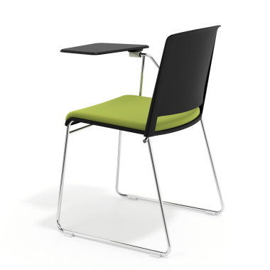 chair with writing tablet green with writing tablet upholstered fabric no armrests 5
