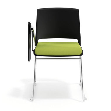 chair with writing tablet green with writing tablet upholstered fabric no armrests 6