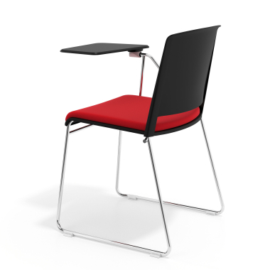 chair with writing tablet black red with writing tablet upholstered fabric no armrests 5