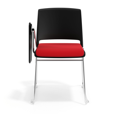 chair with writing tablet black red with writing tablet upholstered fabric no armrests 6