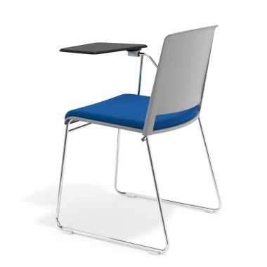 chair with writing tablet blue with writing tablet upholstered fabric no armrests 5