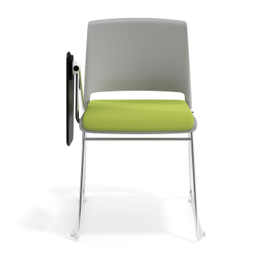 chair with writing tablet green with writing tablet upholstered fabric no armrests 6