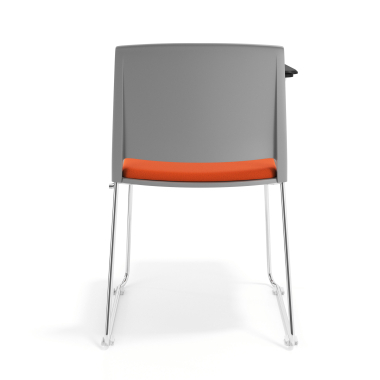 chair with writing tablet orange with writing tablet upholstered fabric no armrests 4