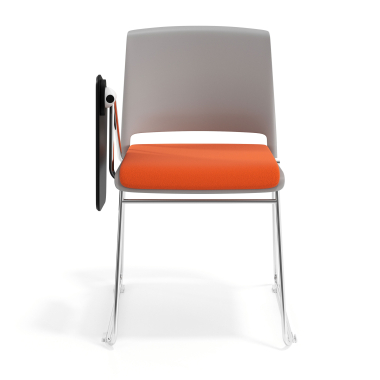 chair with writing tablet orange with writing tablet upholstered fabric no armrests 6