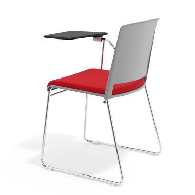 chair with writing tablet red with writing tablet upholstered fabric no armrests 5