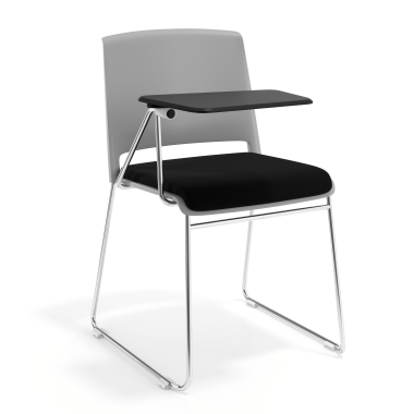chair with writing tablet black with writing tablet upholstered fabric no armrests 1