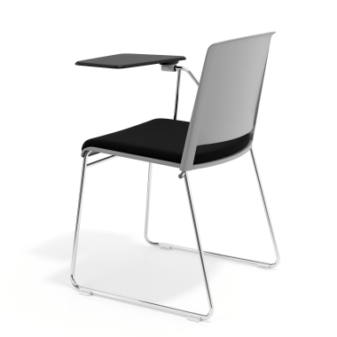 chair with writing tablet black with writing tablet upholstered fabric no armrests 5