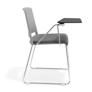chair with writing tablet gray with writing tablet upholstered fabric no armrests 3