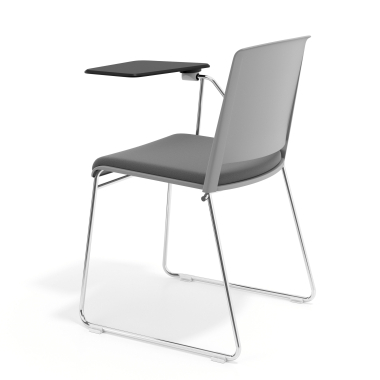 chair with writing tablet gray with writing tablet upholstered fabric no armrests 5