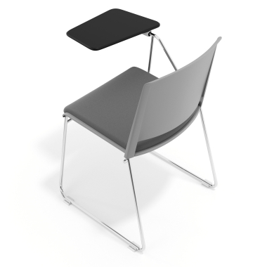 chair with writing tablet gray with writing tablet upholstered fabric no armrests 7