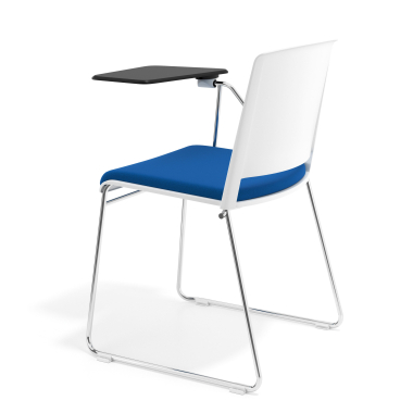 chair with writing tablet blue with writing tablet upholstered fabric no armrests 5