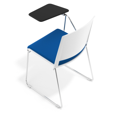 chair with writing tablet blue with writing tablet upholstered fabric no armrests 7