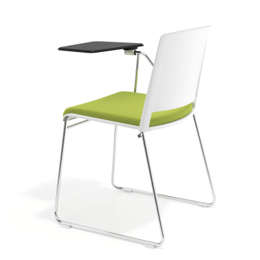 chair with writing tablet green with writing tablet upholstered fabric no armrests 5