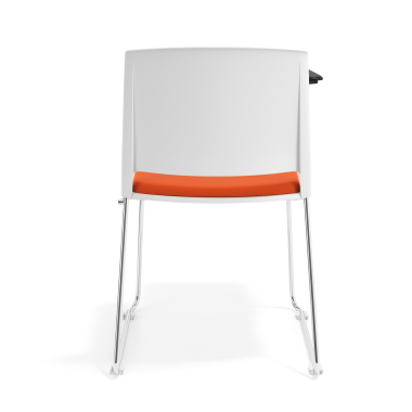 chair with writing tablet orange with writing tablet upholstered fabric no armrests 4