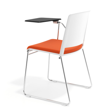 chair with writing tablet orange with writing tablet upholstered fabric no armrests 5