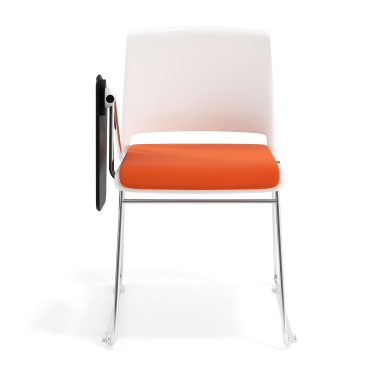 chair with writing tablet orange with writing tablet upholstered fabric no armrests 6
