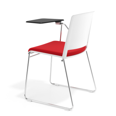 chair with writing tablet red with writing tablet upholstered fabric no armrests 5
