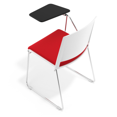 chair with writing tablet red with writing tablet upholstered fabric no armrests 7