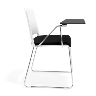 chair with writing tablet black with writing tablet upholstered fabric no armrests 3