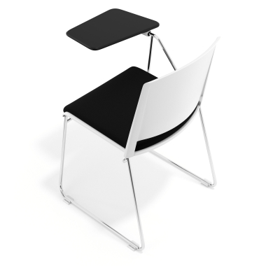 chair with writing tablet black with writing tablet upholstered fabric no armrests 7