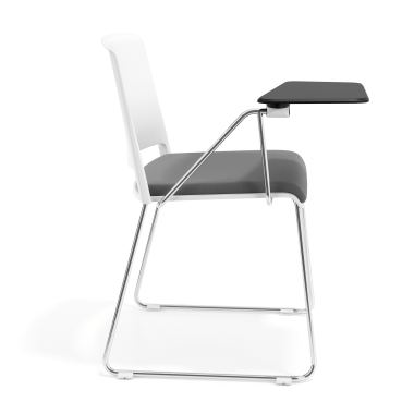 chair with writing tablet gray with writing tablet upholstered fabric no armrests 3