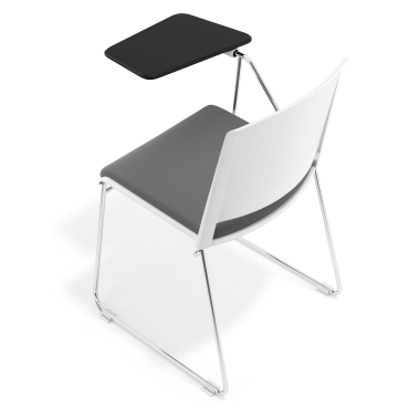 chair with writing tablet gray with writing tablet upholstered fabric no armrests 7