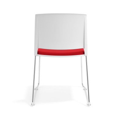visitor chair white red without arms upholstered fabric no armrests 4