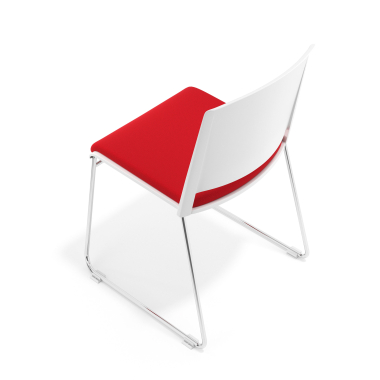 visitor chair white red without arms upholstered fabric no armrests 7