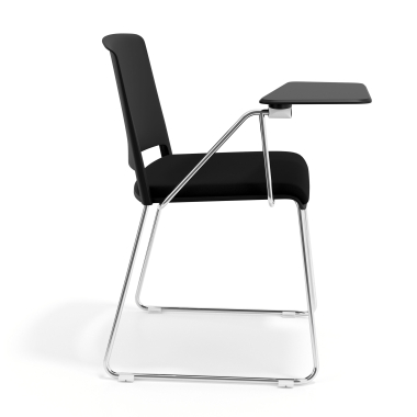 chair with writing tablet black with writing tablet upholstered fabric no armrests 3