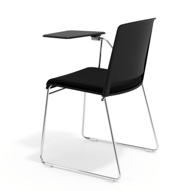 chair with writing tablet black with writing tablet upholstered fabric no armrests 5