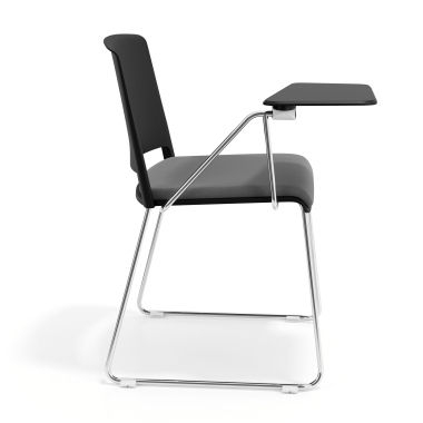 chair with writing tablet gray with writing tablet upholstered fabric no armrests 3