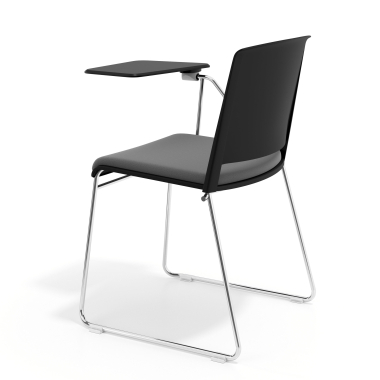 chair with writing tablet gray with writing tablet upholstered fabric no armrests 5