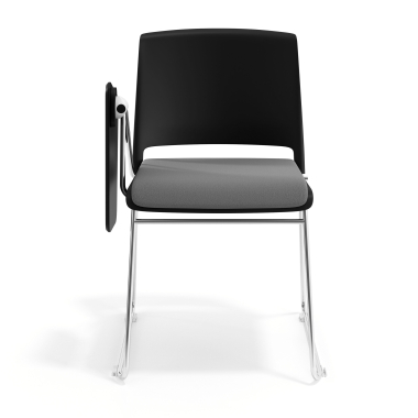 chair with writing tablet gray with writing tablet upholstered fabric no armrests 6
