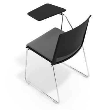 chair with writing tablet gray with writing tablet upholstered fabric no armrests 7