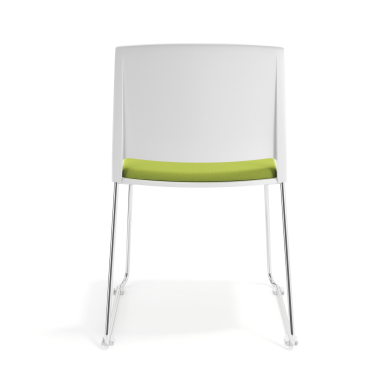visitor chair green without arms upholstered fabric no armrests 4