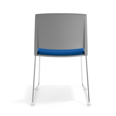 visitor chair blue without arms upholstered fabric no armrests 4