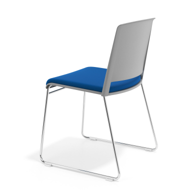visitor chair blue without arms upholstered fabric no armrests 5